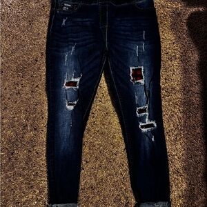 Coco + Carmen Midnight Distressed Skinny Jeans